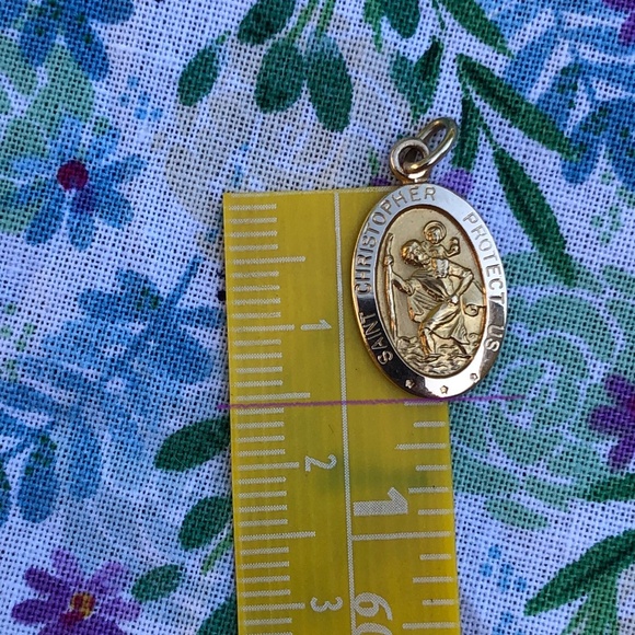 14kt saint Christopher pendant - Picture 3 of 5